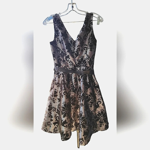 Black Collection Black Velvet  Cocktail Dress Sleeveless Small - Picture 3 of 16